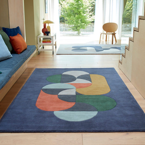 Vloerkleed MOMO Rugs Matrix 91 Statement Navy 160x230 cm - vtwonen shop