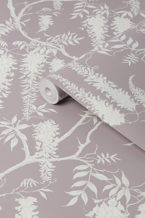 Next vliesbehang Wisteria Trails Mauve 10mx52cm