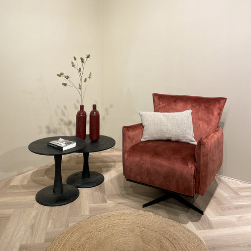 Brix salontafel Vivian - 50cm - mangohout - zwart