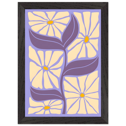Artfulprints Poster met Lijst Matisse - Floral form   - A4 21x29.7 cm - Paars