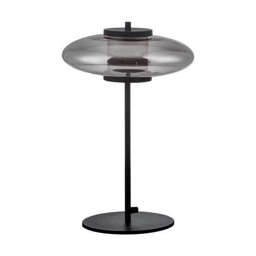 Nova Luce BALLET Geïntegreerde LED-tafellamp, zandzwart, rookgrijs, LED 8W 221lm 3000K, aan/uit-schakelaar