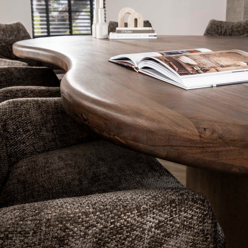 Giga Meubel Eettafel Sculpture - Bruin Acaciahout - 240cm