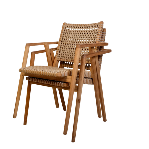 Livingfurn tuinstoel Stacking - bruin - 58x63.5x84.5 - vtwonen shop