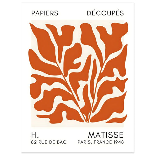 Artfulprints  Matisse – Seabed shapes orange   poster 30x40 cm - vtwonen shop