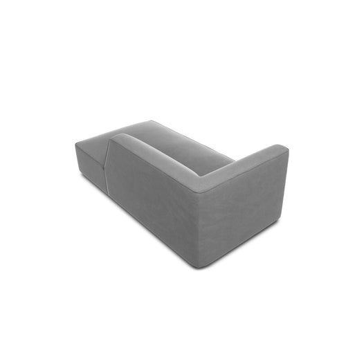 Cosmopolitan Design - Ligstoel rechts Siena flueel grijs - 181x93x69cm