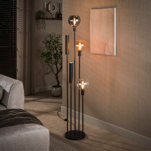 Giga Living Vloerlamp Sfera Tricolore - Zwart Metaal - Ø40x175cm