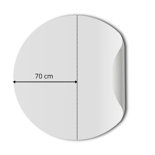 ESTAhome zelfklevende behangcirkel palmbomen lichtbeige en vergrijsd groen - Ø 140 cm - 159007