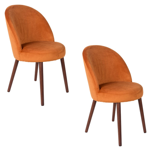 Dutchbone Barbara Eetkamerstoelen Oranje - Set van 2 - vtwonen shop