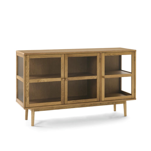 Furnhouse 3-deurs dressoir Svendborg - Natuurlijk eikenhout - MDF, Eikenfineer - 40x137x80