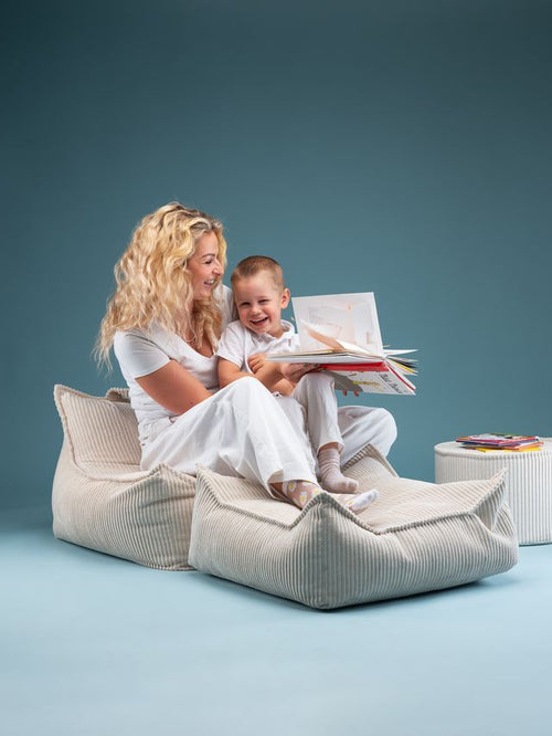 Wigiwama Vierkante Poef - Wit - vtwonen shop