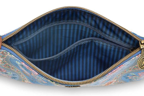 Pip Studio - Charly Make-up Tasje Dames - Ornamento - Blauw - 24x1x15.5cm
