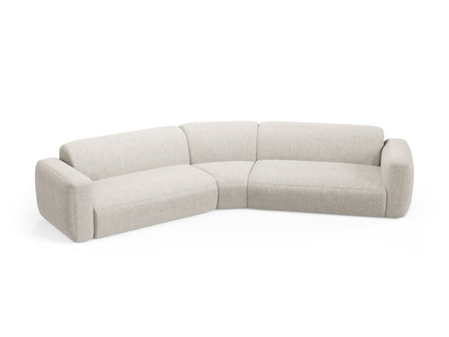 Cosmopolitan Design Symmetrische modulaire hoekbank Strino 3-zits, structurele stof beige - 210x344x78cm