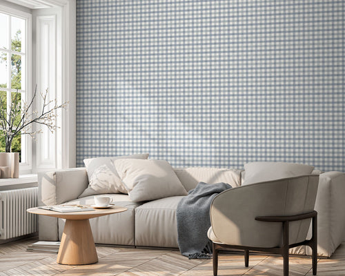 Sanders & Sanders behang ruitjes blauw - 53 cm x 10 m - 641026