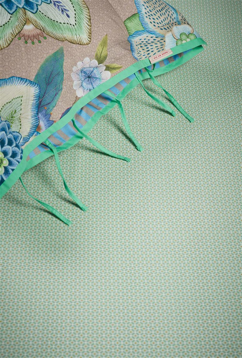 Pip Studio hoeslaken Cross Stitch - 100x200 cm - licht groen