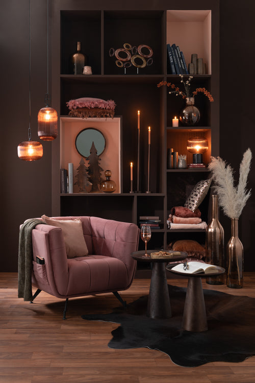 J-Line tapijt Koeienvel - leer - zwart - vtwonen shop