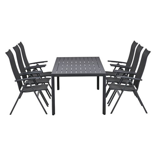 Garden Impressions Osaka/Felini tuinset 6 pers met verstelbare stoelen