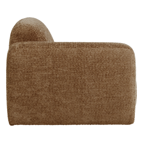 WOOOD 1-zits bank arm links Mojo Base - Wollig - Honinggeel - 74x105x97