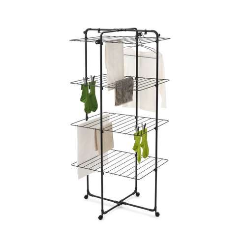 Brabantia HangOn Droogtoren, 30 meter - Matt Black - vtwonen shop