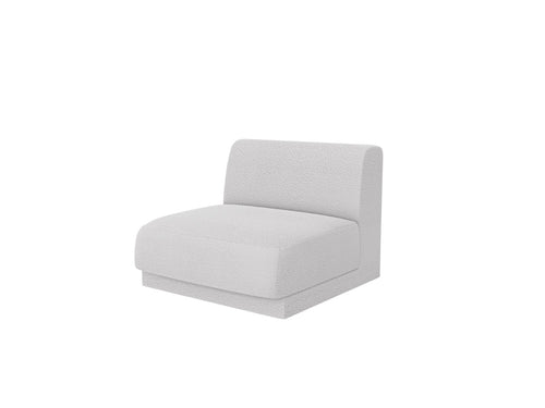 Micadoni Module Miley boucle lichtgrijs - 90x75x70cm