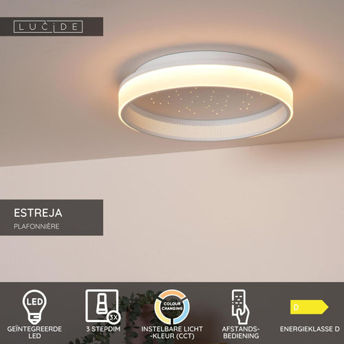 Lucide plafonnière ESTREJA - Geïntegreerde LED - Wit