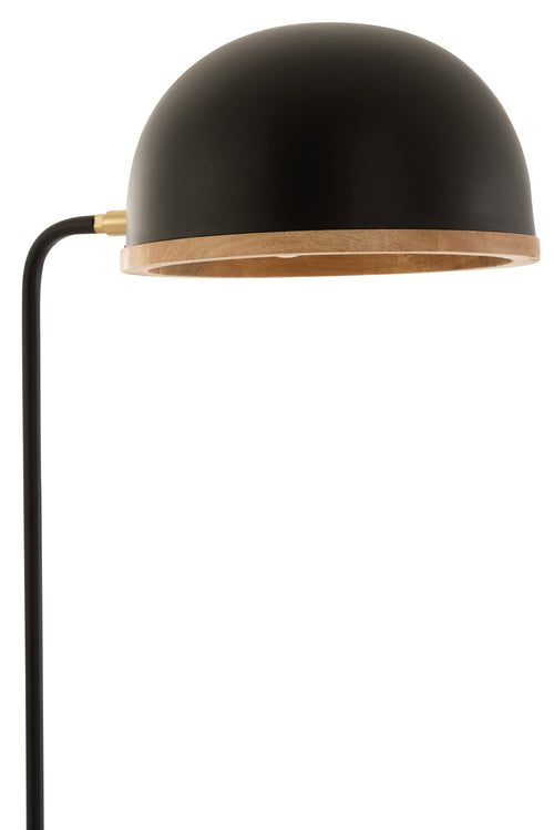 J-Line vloerlamp Evy - ijzer/hout - zwart/naturel - vtwonen shop