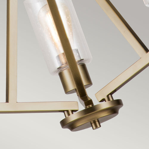 Elstead Kichler Deryn Hanglamp met meerdere armen, natuurlijk messing