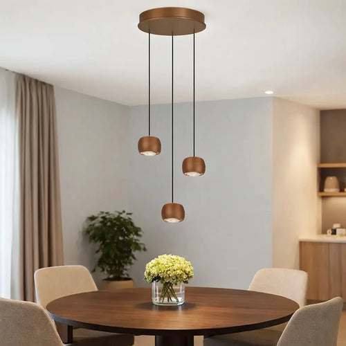 Freelight hanglamp Cosmo - 3 lichts - 35  x 180   cm - brons goud