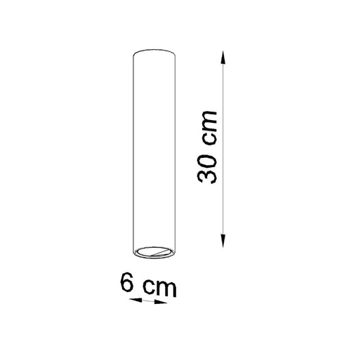 Sollux Lighting Plafondlamp LAGOS 30 wit - 6x6x30cm