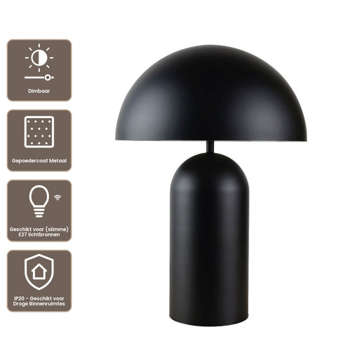 Artdelight Tafellamp Best 35 - Zwart/Wit