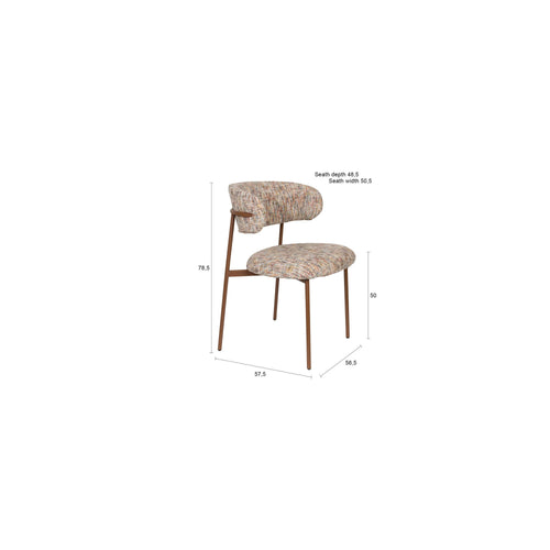 Housecraft Living Claes Eetkamerstoelen Gemêleerd Multi - Set van 6