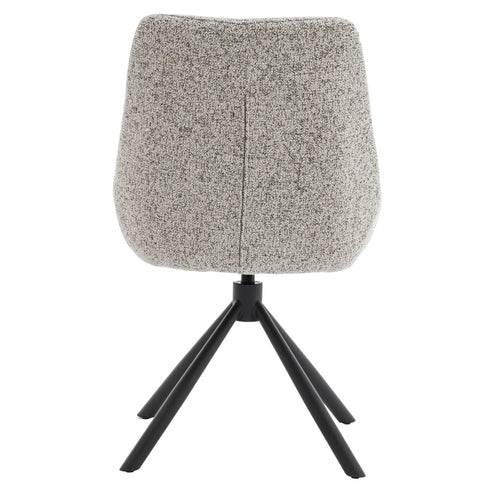 DÉJA Living Eetkamerstoel Malou - Beige/Zwart - Draaibaar - Set van 2 - vtwonen shop