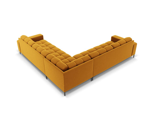 Cosmopolitan Design Symmetrische hoekbank Bali 6-zits, flueel, geel - 256x256x75cm