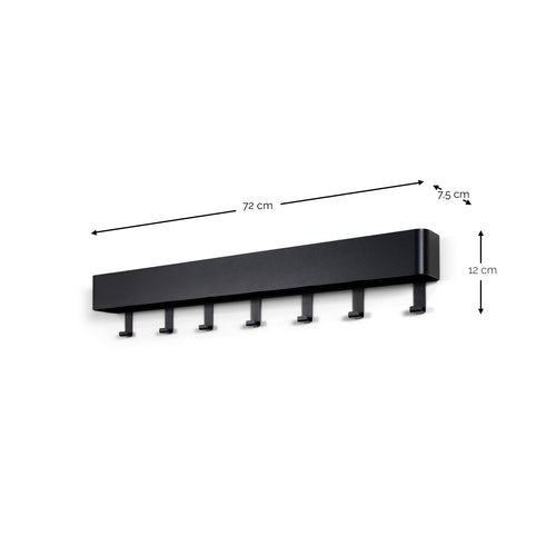 Spinder Design kapstok Dax Play 7 - Zwart - 7 haken - vtwonen shop