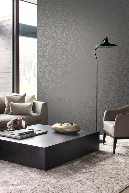 Origin Wallcoverings behang bladeren taupe - 53 cm x 10,05 m - 345930 - vtwonen shop