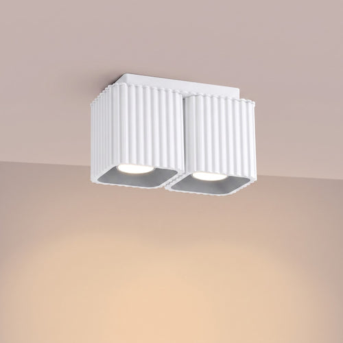 Sollux Lighting Plafondlamp RIFF 2 wit GU10 - 20,5x10x12cm