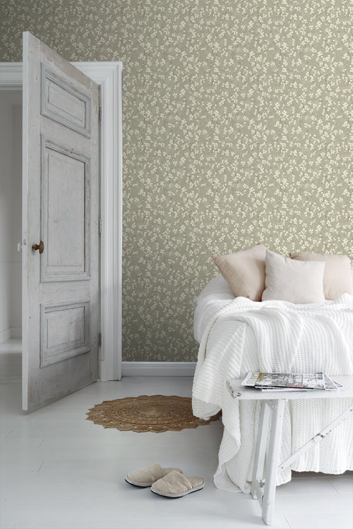 Borastapeter behang bloesemtak groen - 53 cm x 10.05 m - 660358 - vtwonen shop