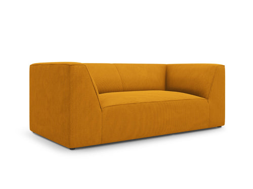 Micadoni Bank Ruby 2-zits, ribfluwelen, geel - 93x174x69cm