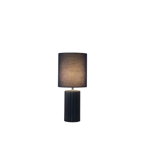 Searchlight Groove 1-lichts tafellamp, marineblauw met bijpassende kap