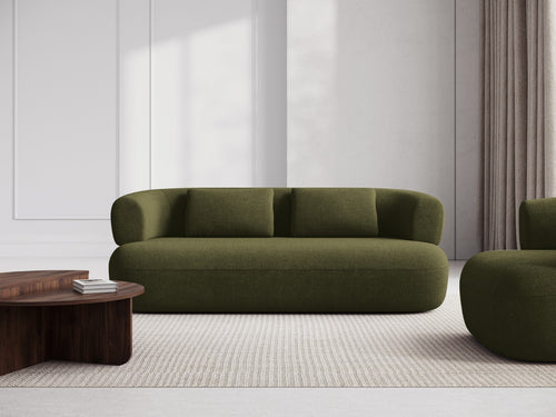 Micadoni Bank Jenny 3-zits, boucle, groente - 90x178x73cm