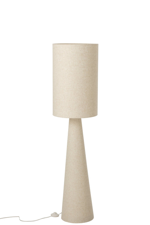J-Line lamp op voet - textiel - beige - medium