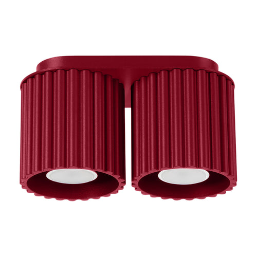 Sollux Lighting Plafondlamp AURA 2 bordeaux GU10 - 21x10x12cm