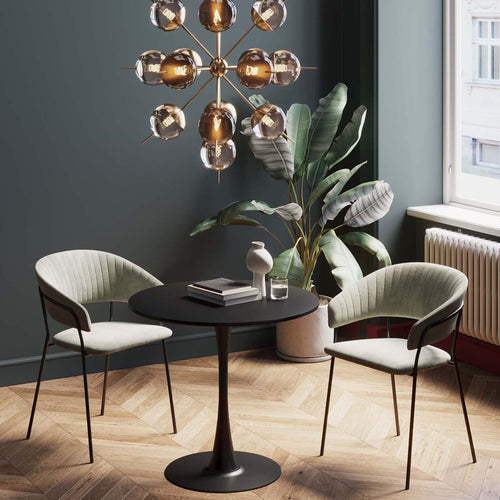 Kare Design Eettafel Schickeria Ø80cm zwart