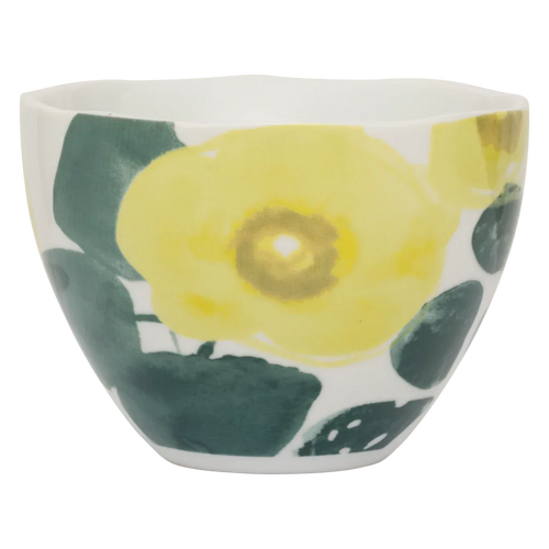 Urban Nature Culture Good Morning kopje Cappuccino/Tea Floral Art - Limelight - 11x8cm