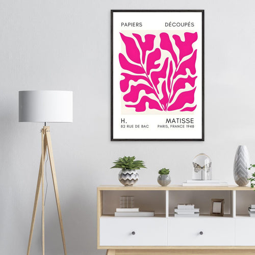 Artfulprints Poster Matisse – Seabed shapes pink   - A4 21x29.7 cm - Roze