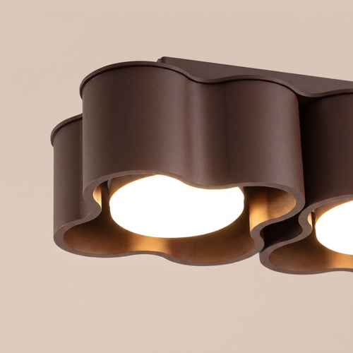 Sollux Lighting Plafondlamp OVIO 2 bruin Gx53 - 24,5x12x8cm