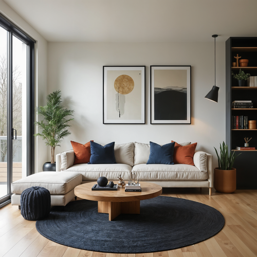 Mrcarpet Rond jute vloerkleed Zwart/Antraciet 200cm - vtwonen shop