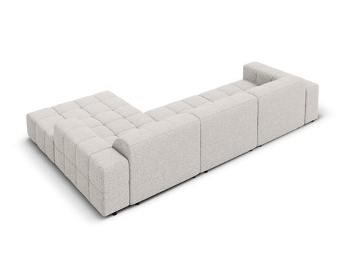 Cosmopolitan Design rechter hoekbank Chicago 4-zits, chenille lichtgrijs - 167x294x78cm