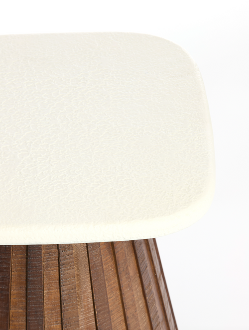 Light & Living bijzettafel OKATO - Ø45x40cm - wit - vtwonen shop