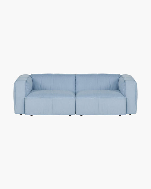 noo.ma Lobi slaapbank 3-zits - Baby Blue corduroy, slaapgedeelte 140x190 cm