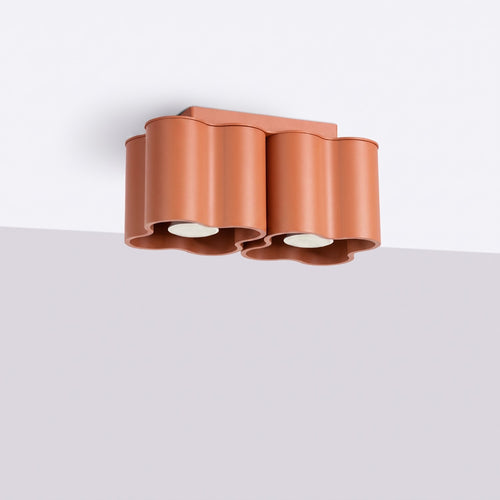 Sollux Lighting Plafondlamp OVIO 2 rode oker GU10 - 24,5x12x12cm